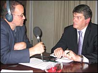 Presidenti Topi duke folur për BBC-në