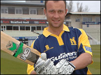 Trott in his Bears one-day kit