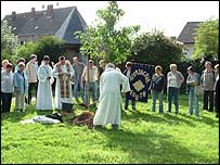 Planting a remembrance tree