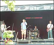 Aquaplane on stage