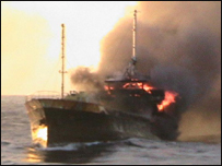 Eylül ayında batırılan bir Tamil Kaplanları gemisi