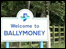 Welcome to Ballymoney sign