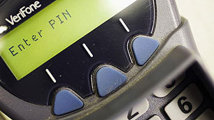 A chip and pin machine