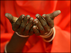 Woman's hands in prayer