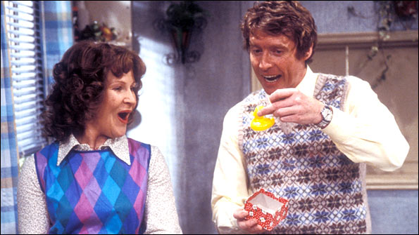 Michael Crawford as Frank Spencer and Michelle Dotrice as Betty