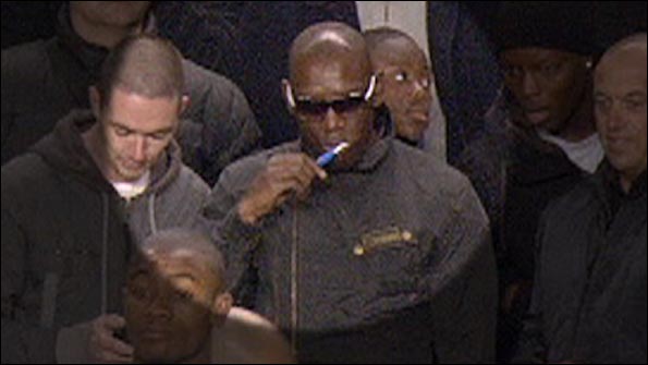 Man brushing teeth at Chelsea