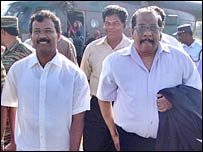 Thamilselvan (L) with Anton Balasingham