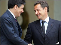 Fransa Başbakanı François Fillon ve Cumhurbaşkanı Nicolas Sarkozy