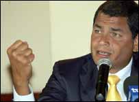 Rafael Correa, candidato à presidência do Equador