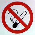 A no smoking sign