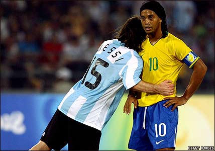 Messi y Ronaldinho