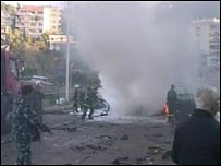 Beyrut'ta patlama sonrası görüntü