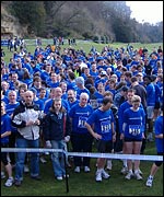 Starting crowd at Fountains Abbey