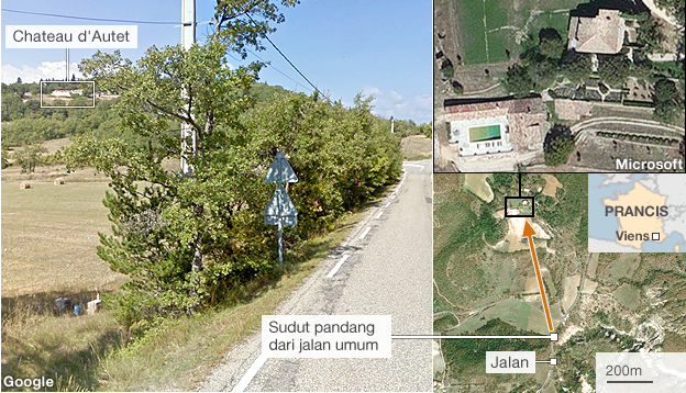 Peta tempat Kate Middleton berjemur