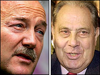 George Galloway, deputet i parlamentit britanik dhe Charles Pasqua, ish-ministër i Brendshëm francez