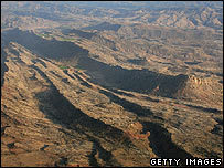 Vista aérea do Waziristão do Norte