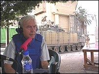 The Today programme's John Humphrys broadcasting from Basra