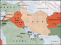 نقشه خاورميانه