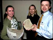 Louisa Burden, conservation manager pictured with the conservators.