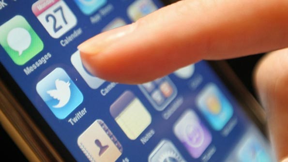 Picture of a smartphone with Twitter application