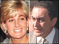 Princesa Diana e Dodi Al Fayed