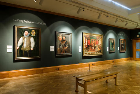 Image of the historic galleries. Photo © Amgueddfa Cymru -- National Museum Wales