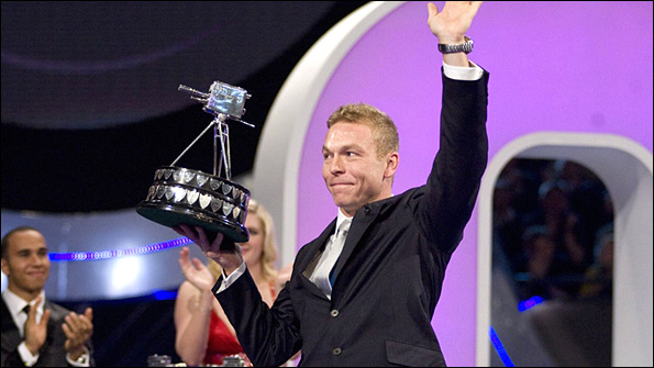 Chris Hoy after winning Sports Personality