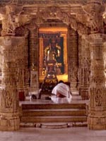 Jain monk in temple 