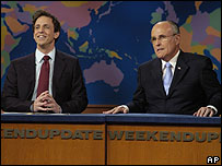 Rudolph Giuliani fez piada com a própria campanha no programa