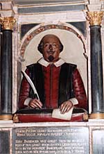 The monument to William Shakespeare in Holy Trinity Church, Stratford
