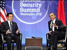 Hu Jintao (izq.) y Barack Obama