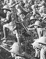 British troops advance at Gallipoli
