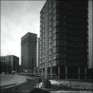 The Arts Tower and Netherthorpe tower blocks, 1964