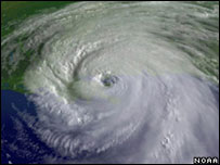 Furacão Katrina. Foto de diculgação/Noaa