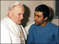 João Paulo 2º e Ali Agca