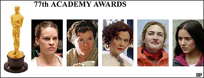 از راست: کاتالينا ساندينو مورنو، کيت وينسلت، آنت بنينگ، ايملدا استونتون و هيلاری سوانک