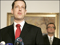 Stanislav Gross a Miroslav Kalousek po jednání