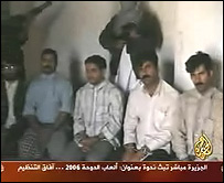 تصوير گروگان ها در تلويزيون الجزيره