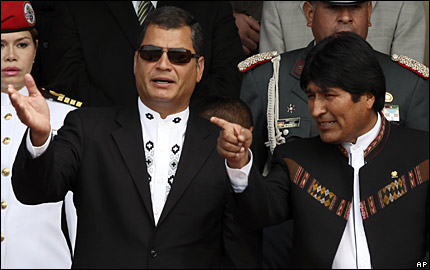 Evo Morales y Rafael Correa