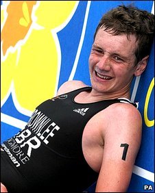 Alistair Brownlee at the Hyde Park triathlon