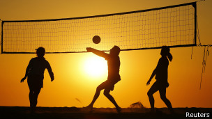 Volleyball sunset