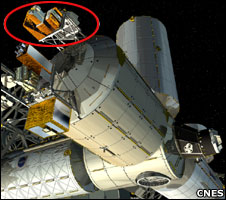 The position of Eutef on the end of Columbus