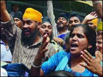 سکھ مظاہرین