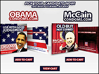 Imagens do site que vende as camisinhas