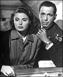 همفری بوگارت و اينگريد برگمن در نمايی از کازابلانکا