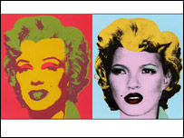 Obras de Banksy e Warhol