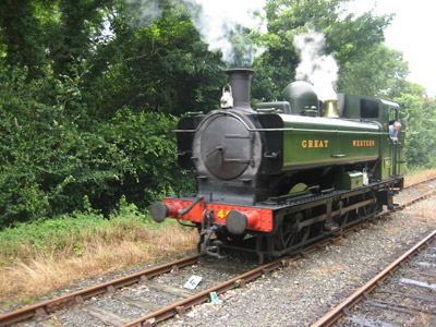 There were carriages attached to the train which we sat in, but I took this when the engine was turning around.