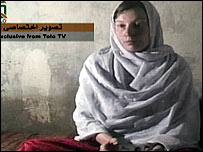 تصویری تلویزیونی کریستینا میری، امدادگر آزاد شده آلمانی 