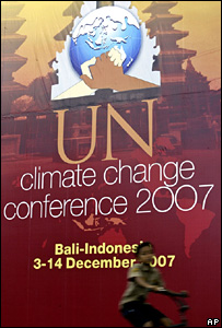 Sign promoting UN climate change conference in Bali