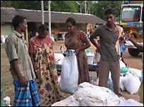 Displaced people in Sri Lanka